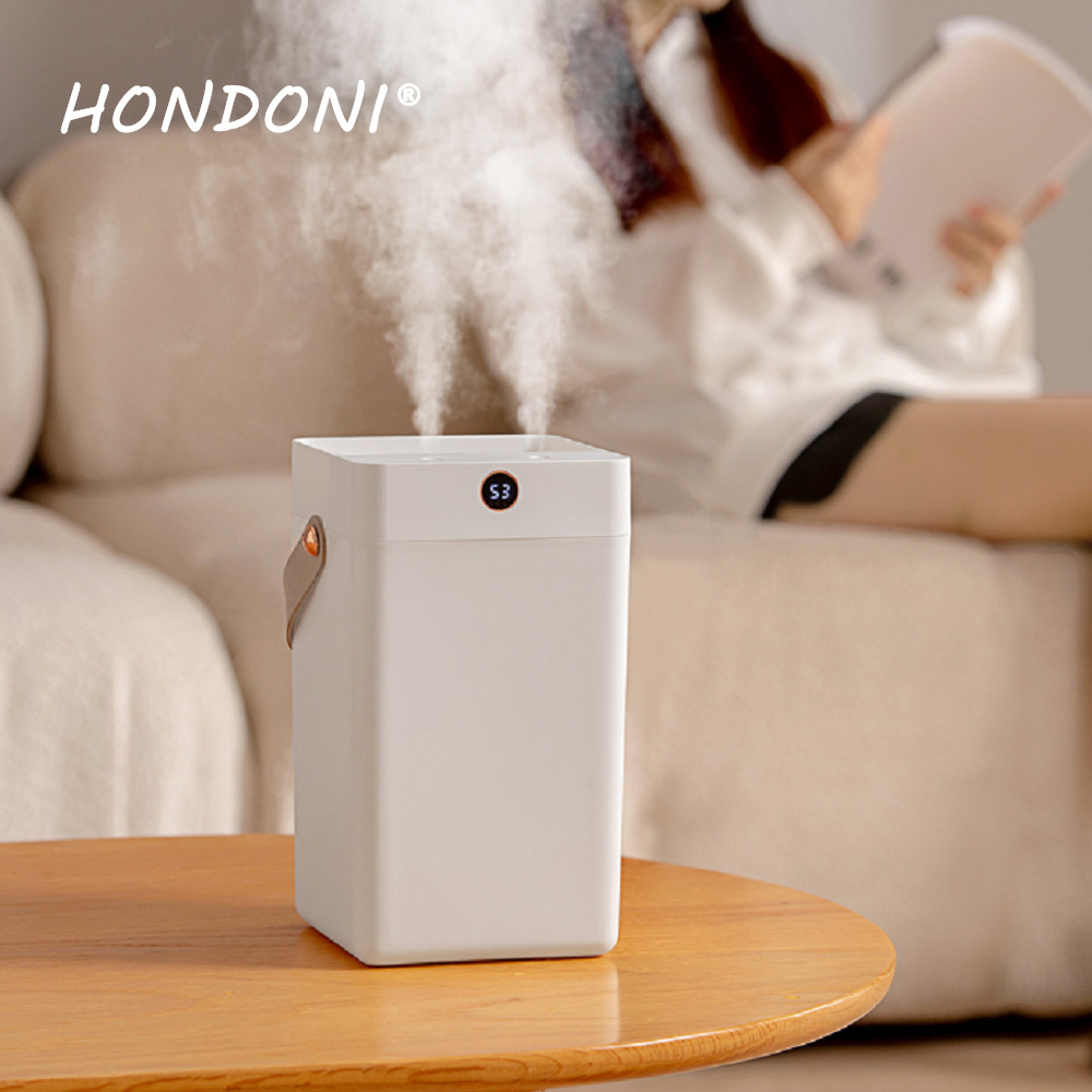 HONDONI T16大霧量3L雙噴智能顯示霧化水氧機 空氣加濕器 薰香機 (寧靜白)