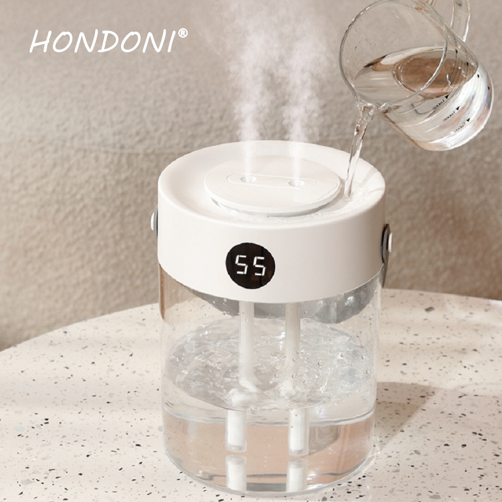 HONDONI T20大霧量3L雙噴智能顯示霧化水氧機 空氣加濕器 薰香機 (工業風)