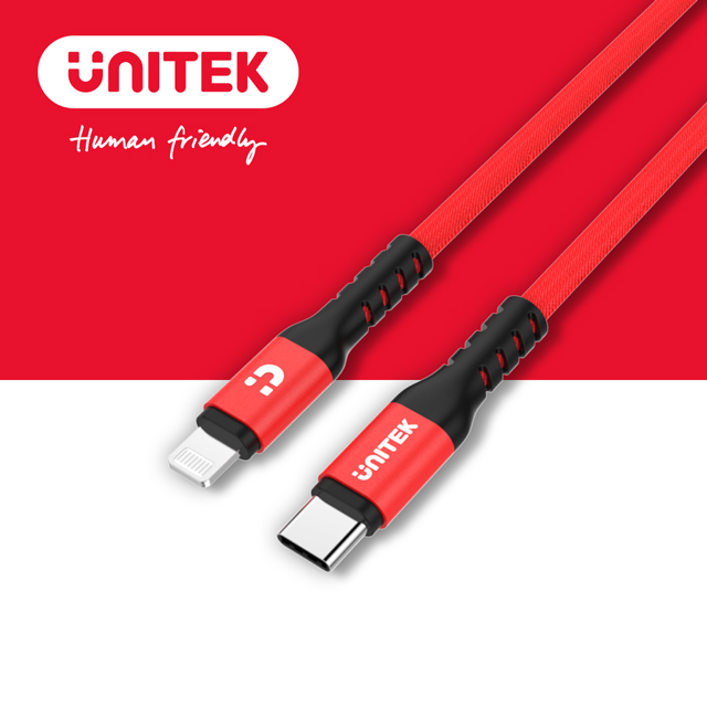 UNITEK MFi認證 USB Type-C to Lightning 快速充電傳輸線(1M)