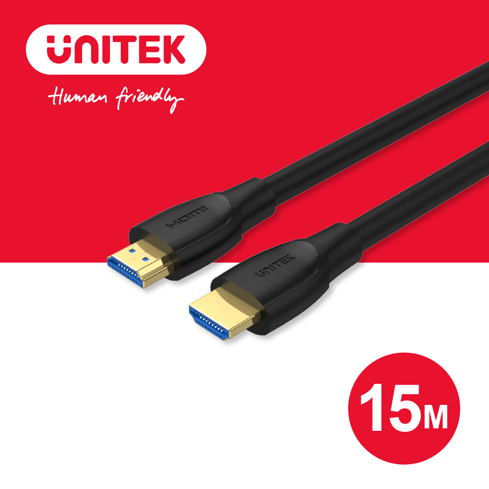 UNITEK 2.0版 4K60Hz 高畫質HDMI傳輸線(公對公)15M