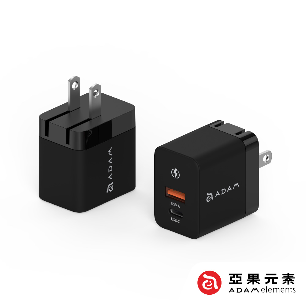 【亞果元素】OMNIA X35A GaN 35W雙孔迷你快速電源供應器 黑