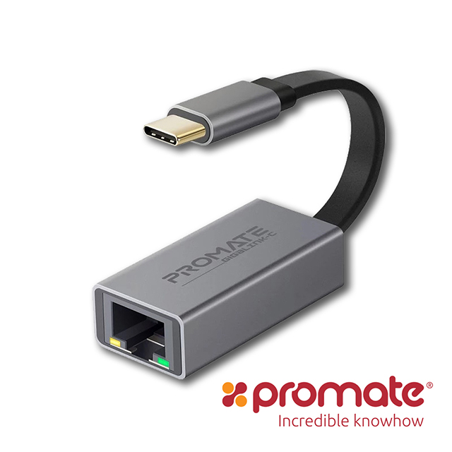 Promate USB Type C to Ethernet 乙太網路轉接器(GIGALINK-C)