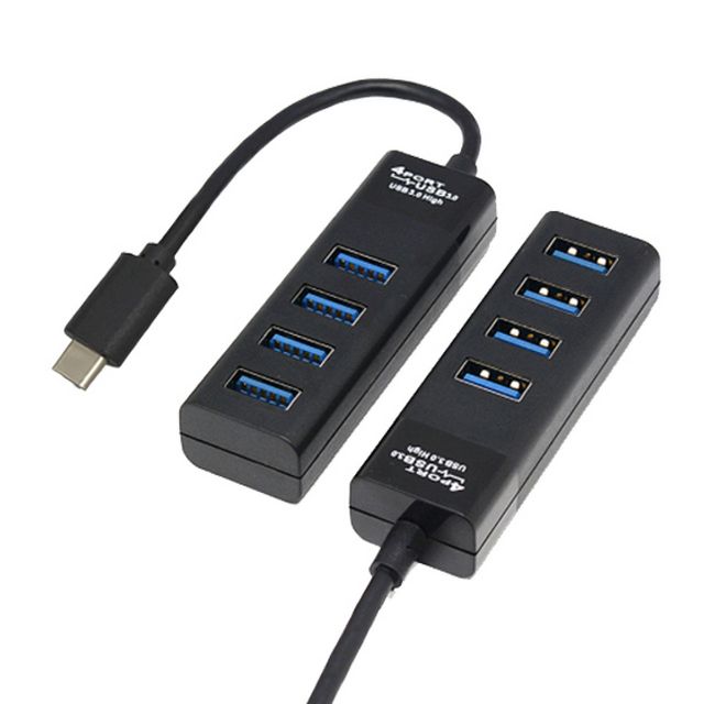 Type C HUB 四合一 擴充轉接線 4孔集線器 分線器 USB 3.0