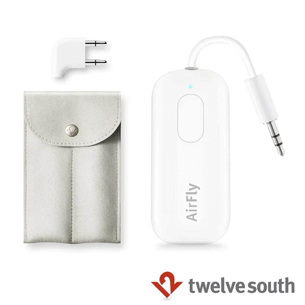 Twelve south AirFly Pro Deluxe 藍牙發射器 (含航空音源孔雙轉單孔接頭) - 白色 (TS-2305)