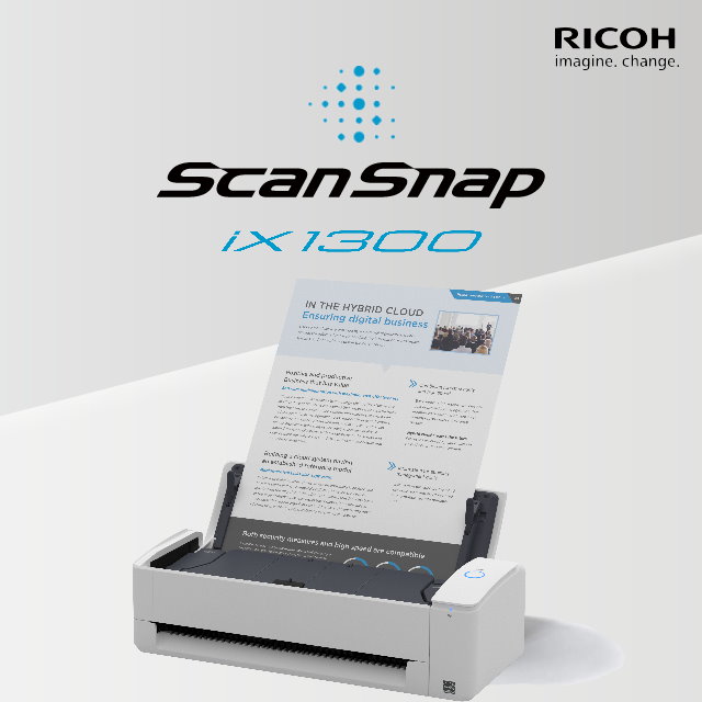 RICOH / Fujitsu ScanSnap iX1300 可攜式Wifi無線掃描器一年保固(白色)