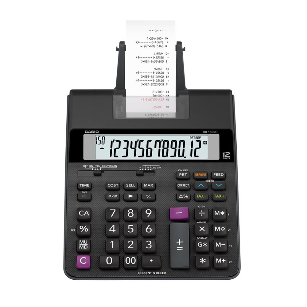【CASIO 】事務專用12位數大螢幕列印紙捲機(HR-150RC)