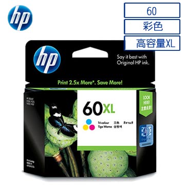 HP CC644WA NO.60XL 原廠彩色高容量墨水匣
