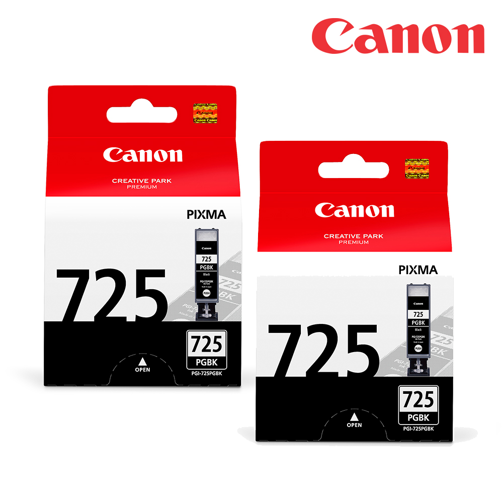 CANON PGI-725BK 原廠黑色墨水匣 (2黑入)