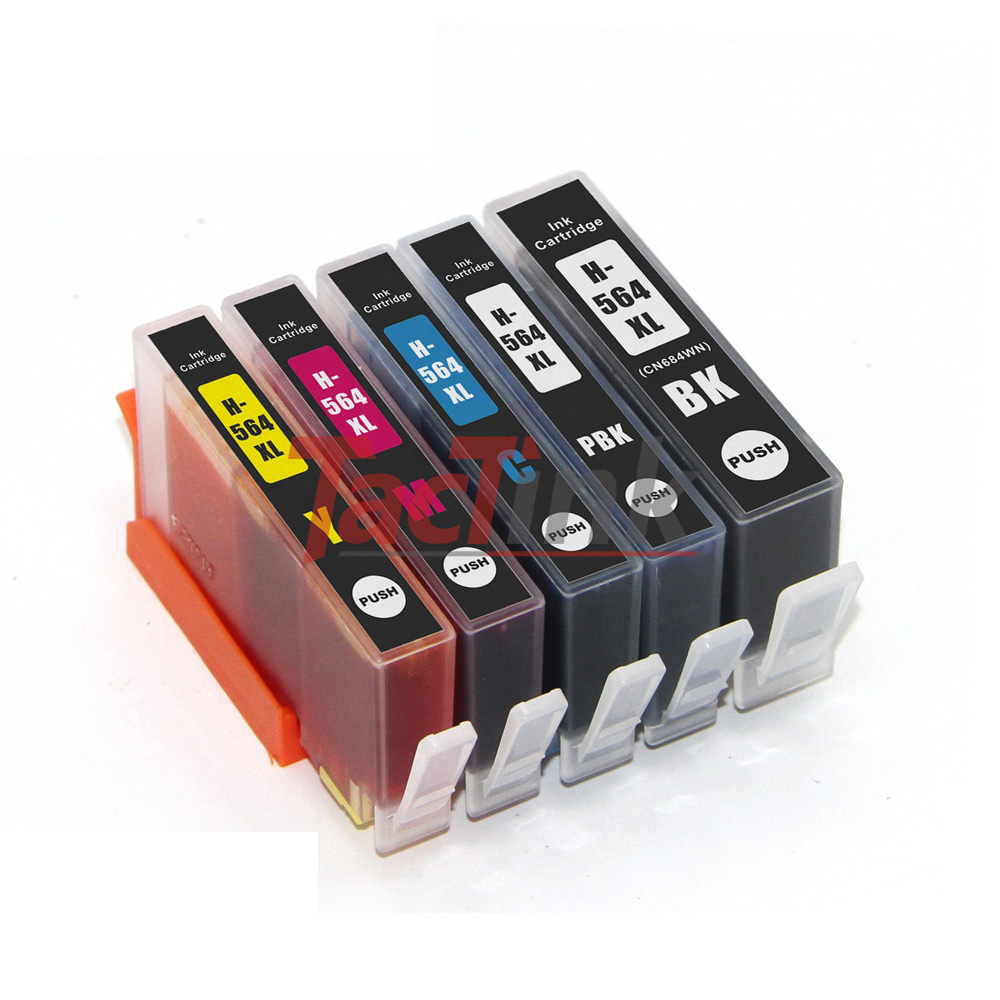 【TacTink】HP 564XL(CN684WN) (黑/藍/紅/黃/相片黑)5入組裝包 相容墨水匣