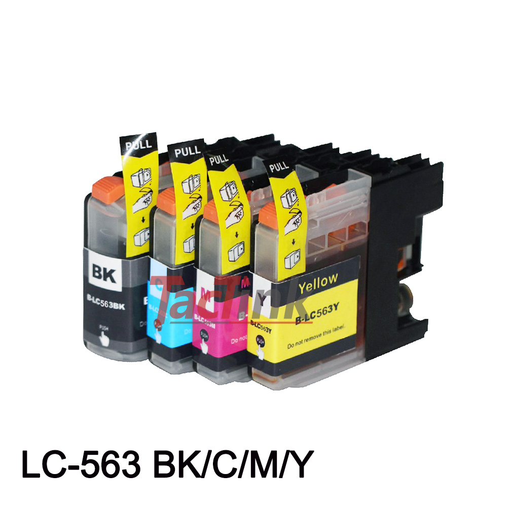 【TacTink】Brother LC563 (黑/藍/紅/黃)4入組裝包 相容墨水匣