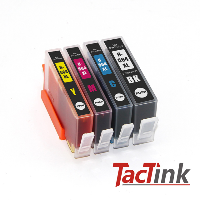 【TacTink】HP 相容墨水匣 HP564XL(CN684WN)(黑/藍/紅/黃)4入組盒包