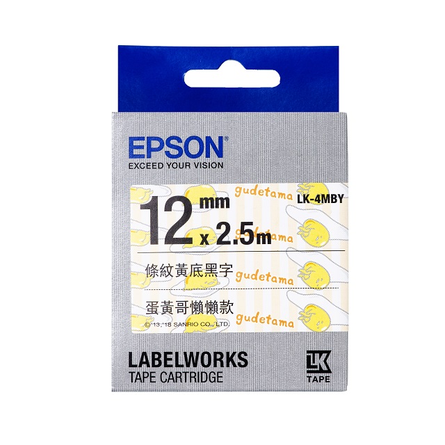 EPSON LK-4MBY C53S654474蛋黃哥懶懶款標籤帶