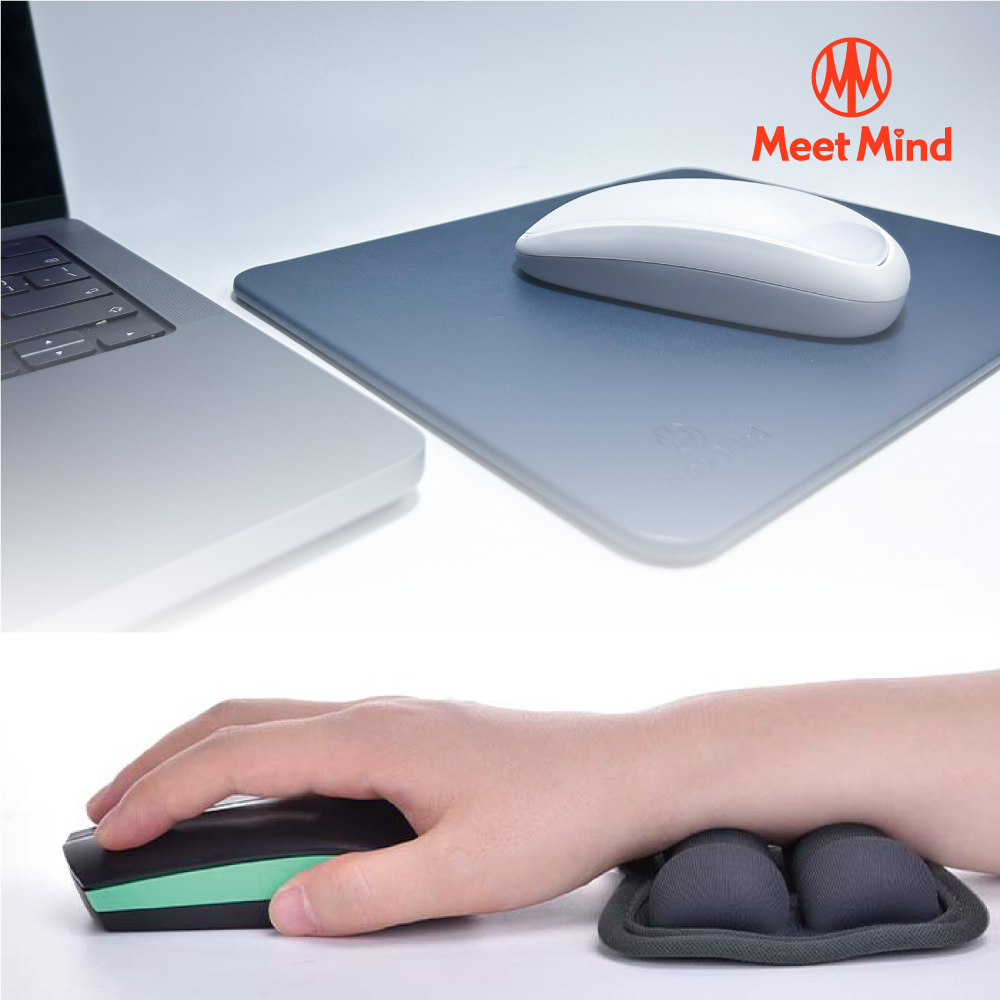 Meet Mind 巧控滑鼠2人體工學無線充電轉座+10W無線滑鼠板+護腕墊組合