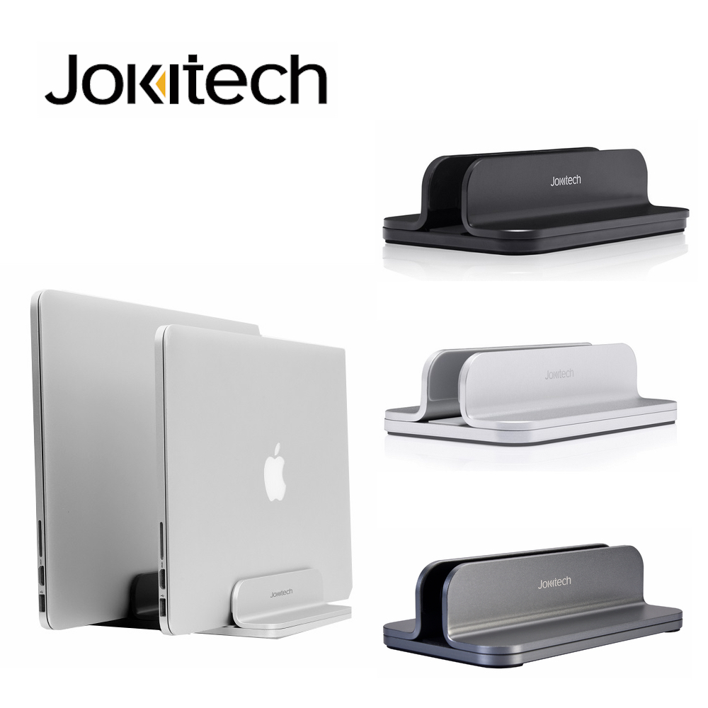 Jokitech 垂直式筆電立架 鋁合金筆記型電腦收納架 - 深空灰