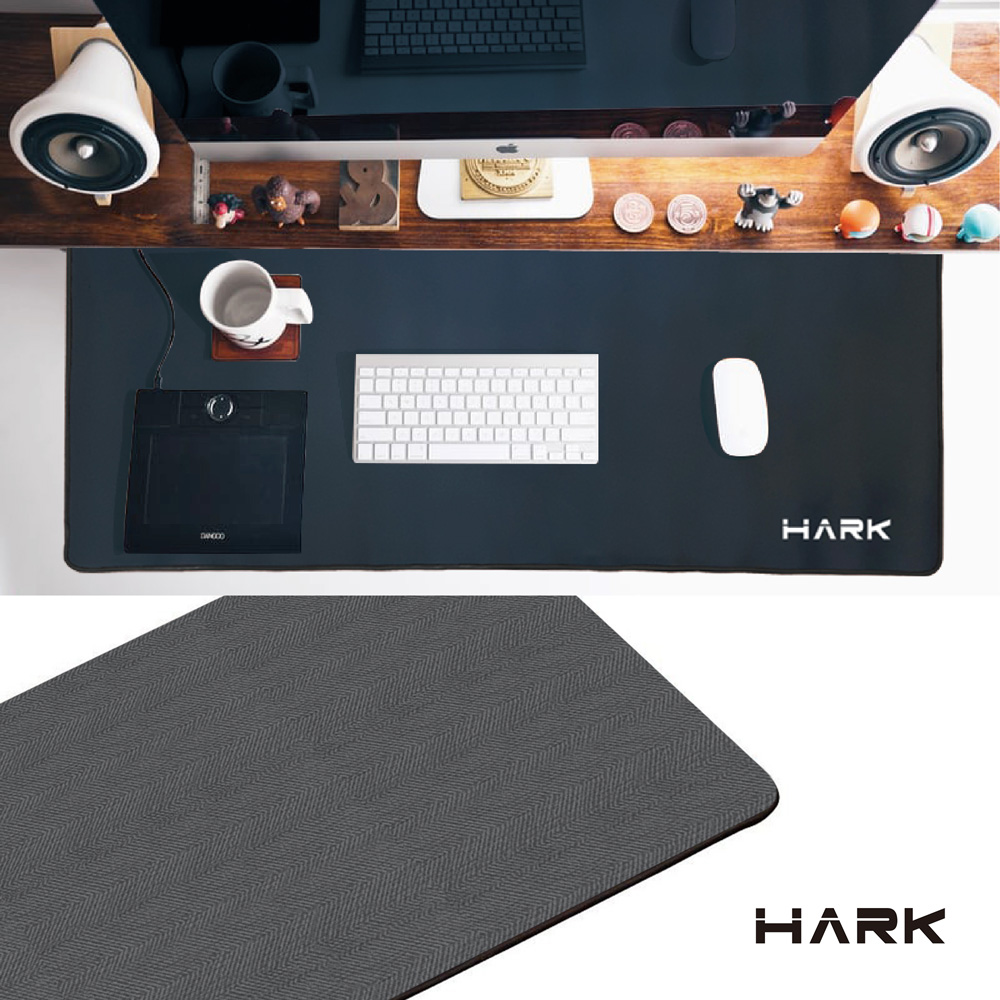【HARK】超大鼠墊/辦公室桌墊 (90x40cm) - 稻穗紋灰