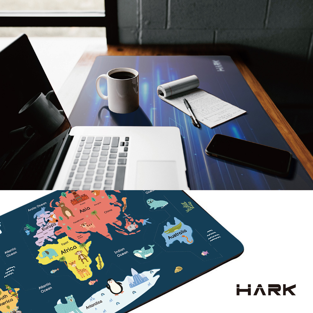 【HARK】超大鼠墊/辦公室桌墊 (90x40cm) - 世界動物地圖