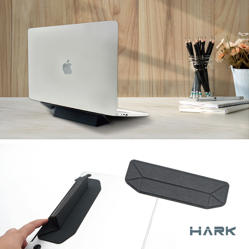 【HARK】輕薄隱形萬用筆電支架_PU皮革系列黑色