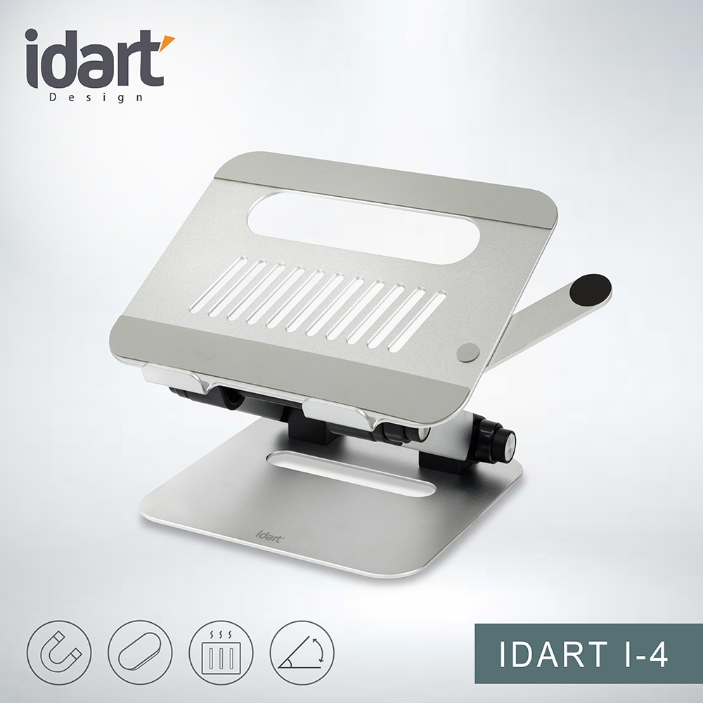 idart I-4 鋁合金雙按鈕多功能支架(極光銀)