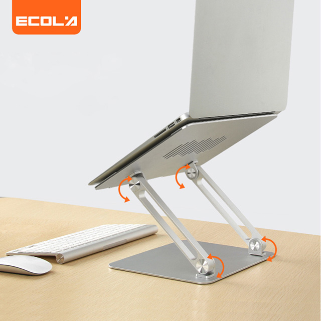 ECOLA鋁合金雙軸可升降筆記型電腦支架