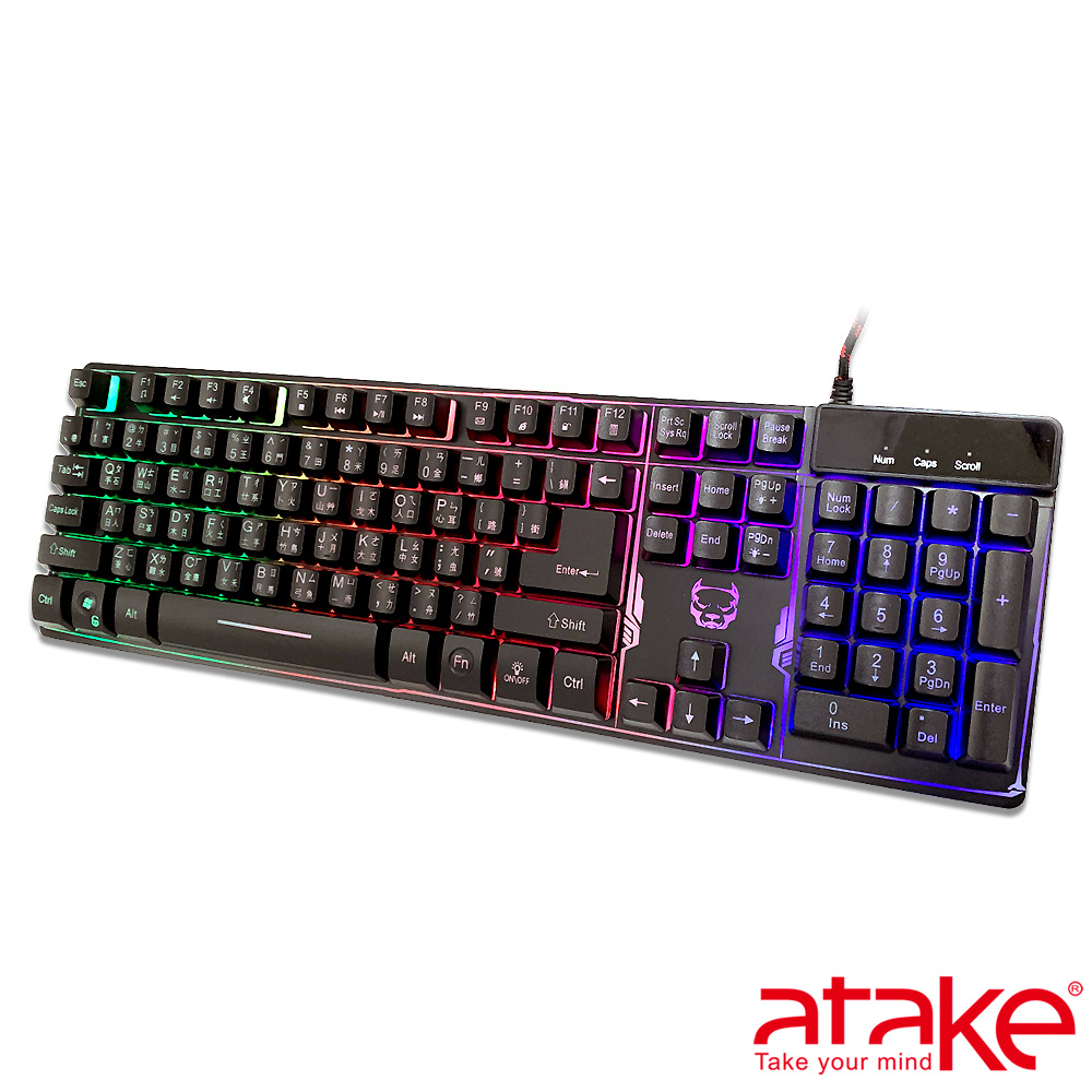 ATake電競惡霸RGB鍵盤K7