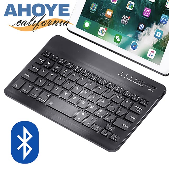 【Ahoye】10吋超薄迷你無線鍵盤 適用手機、平板