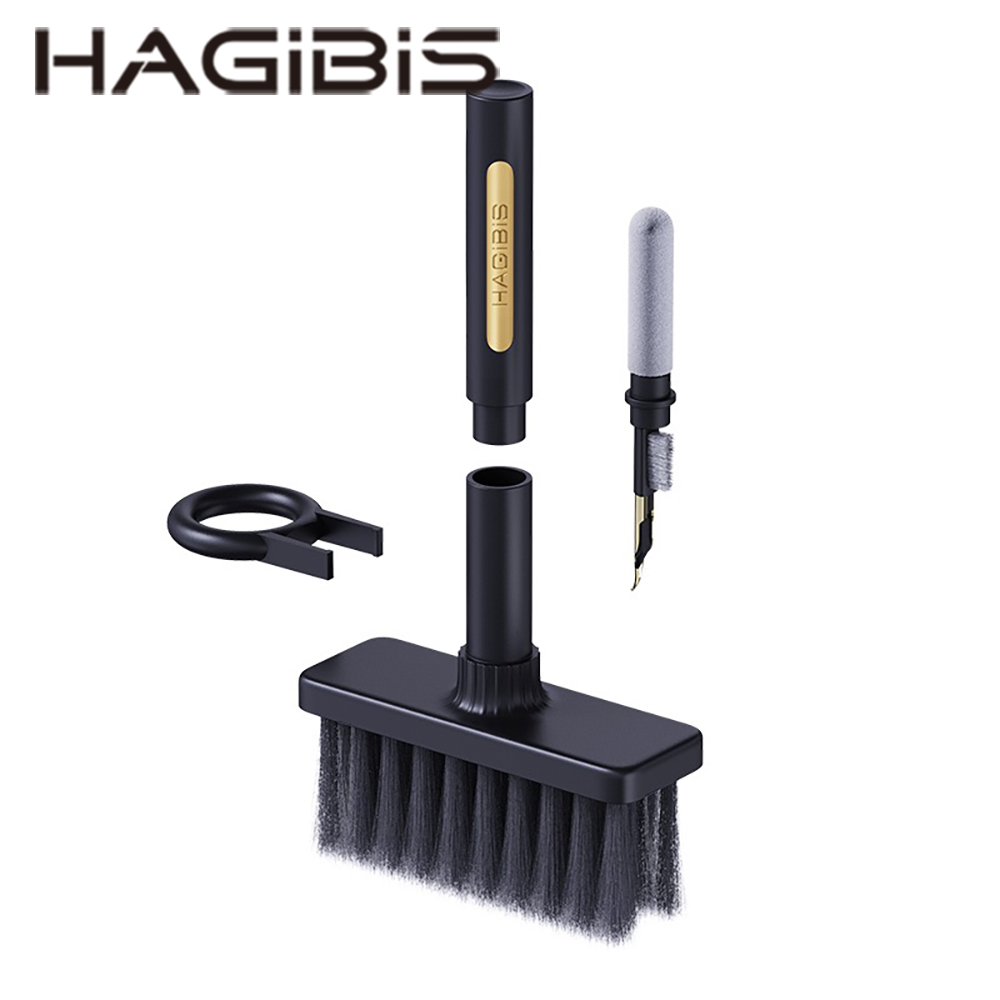HAGiBiS多功能鍵盤耳機清潔組(黑金色)