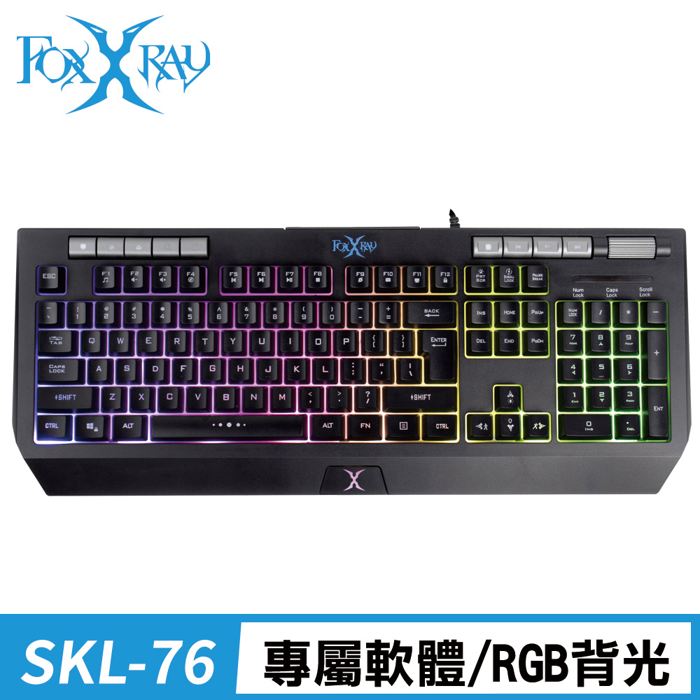 FOXXRAY 修羅戰狐RGB電競鍵盤(FXR-SKL-76)