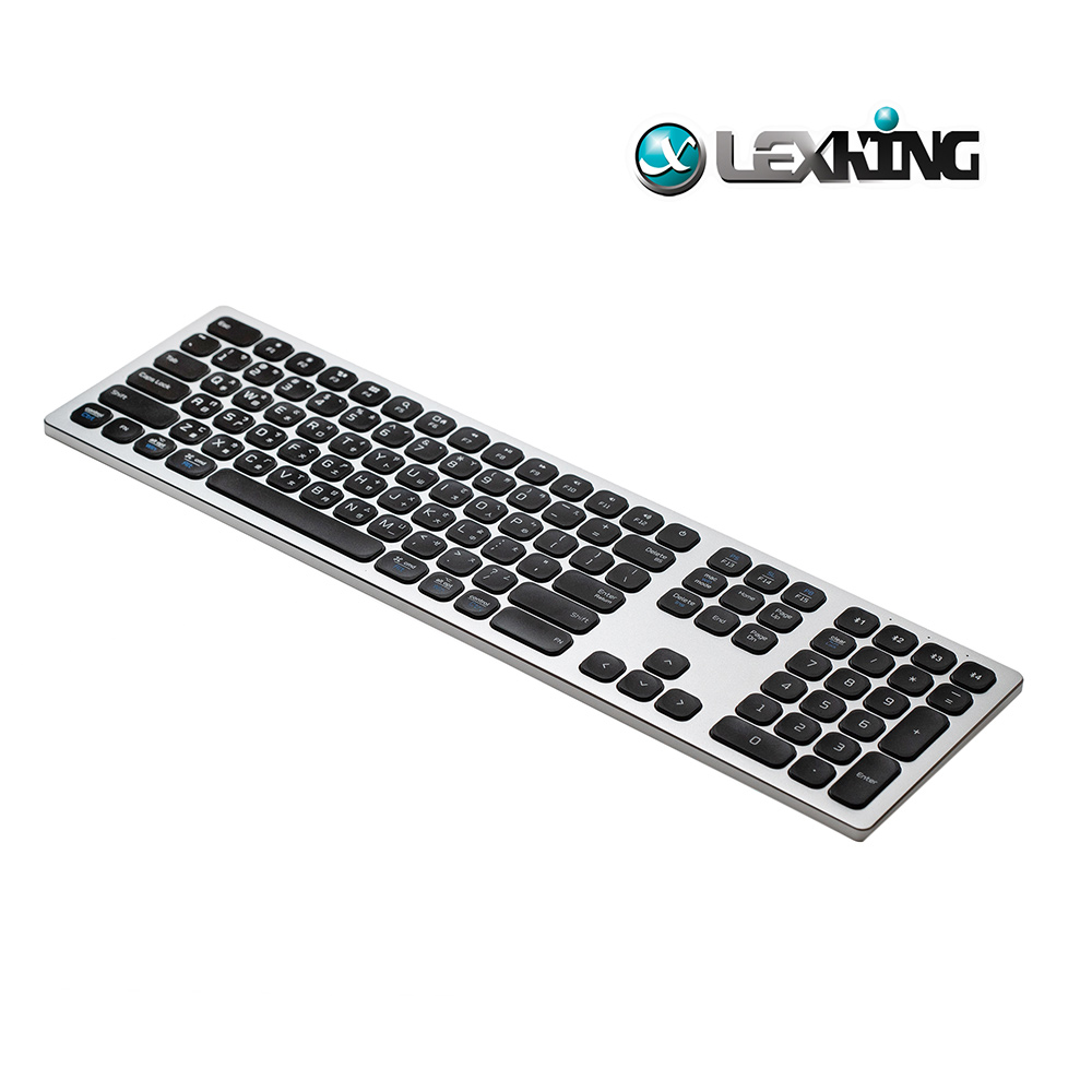 Lexking 雷斯特科技 BT-7308R 雙模式鋁金屬藍芽無線鍵盤