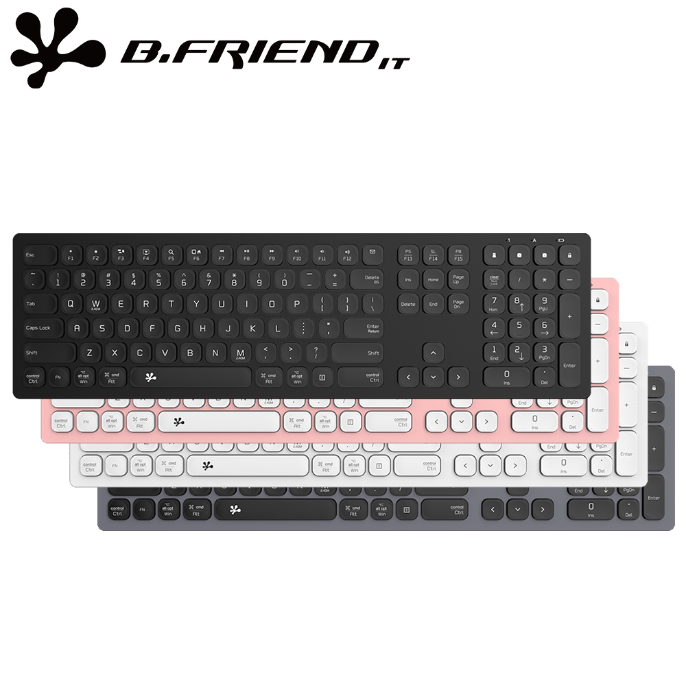 B.Friend RB730 無線藍牙+2.4G雙模智能鍵盤(Win/Mac切換)