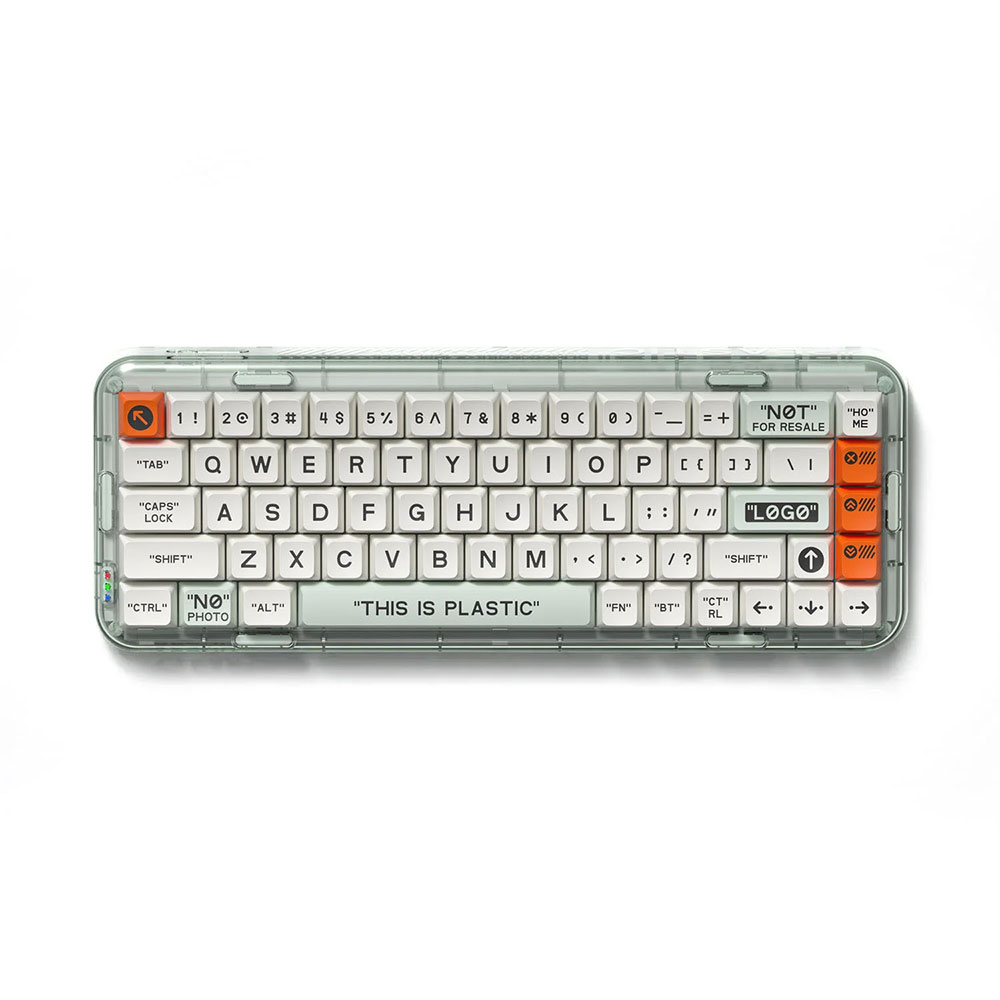 MelGeek Mojo68 Plastic 透明機械鍵盤 [68鍵/茶軸/三模/英文