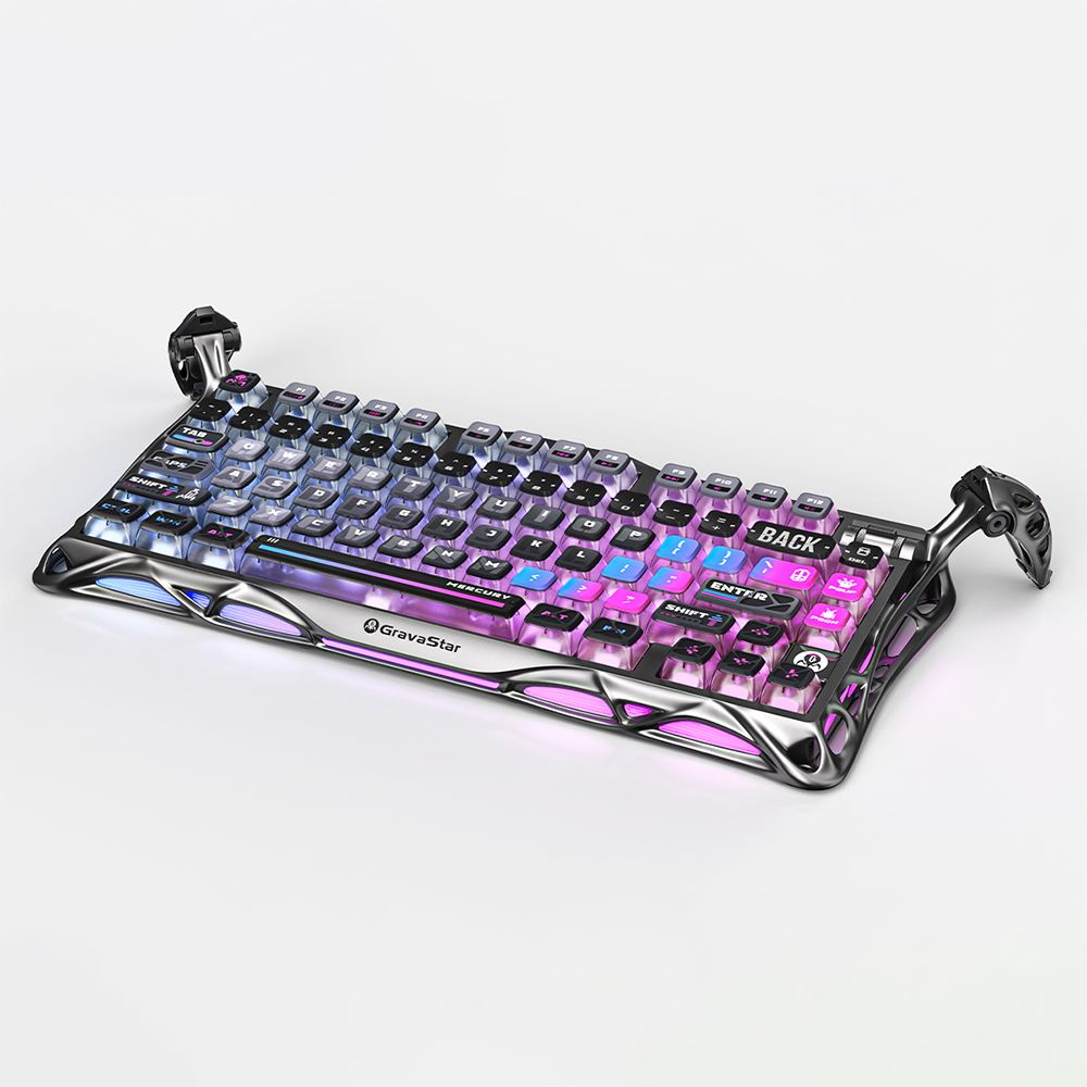 【◇Gravastar◇】Mercury K1 Pro (無線鍵盤/未來科技感外觀/RGB動態炫光)