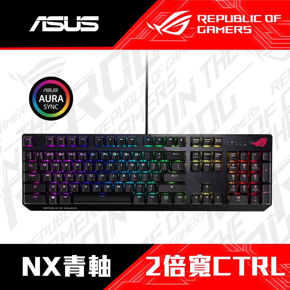 華碩 ASUS ROG STRIX SCOPE NX 機械電競鍵盤-NX青軸
