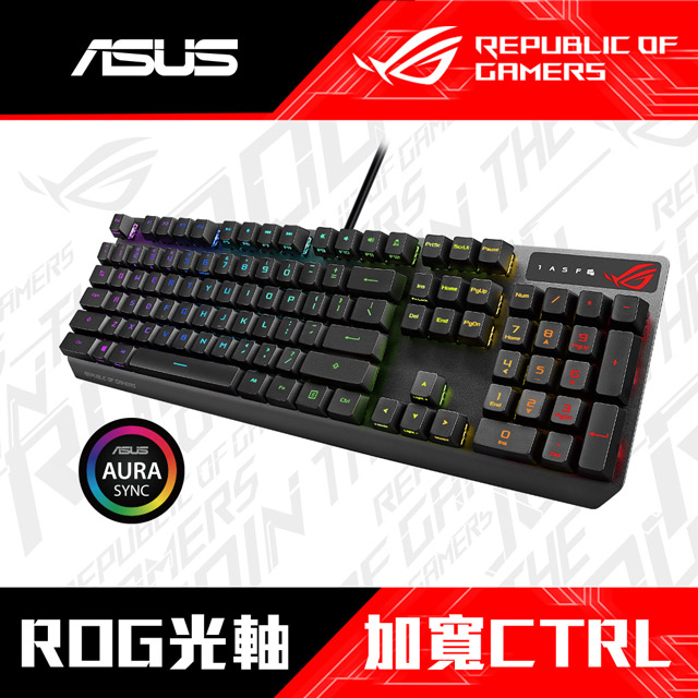 華碩 ASUS ROG Strix Scope RX 光學機械電競鍵盤 (RX青軸/PBT鍵帽/中文)