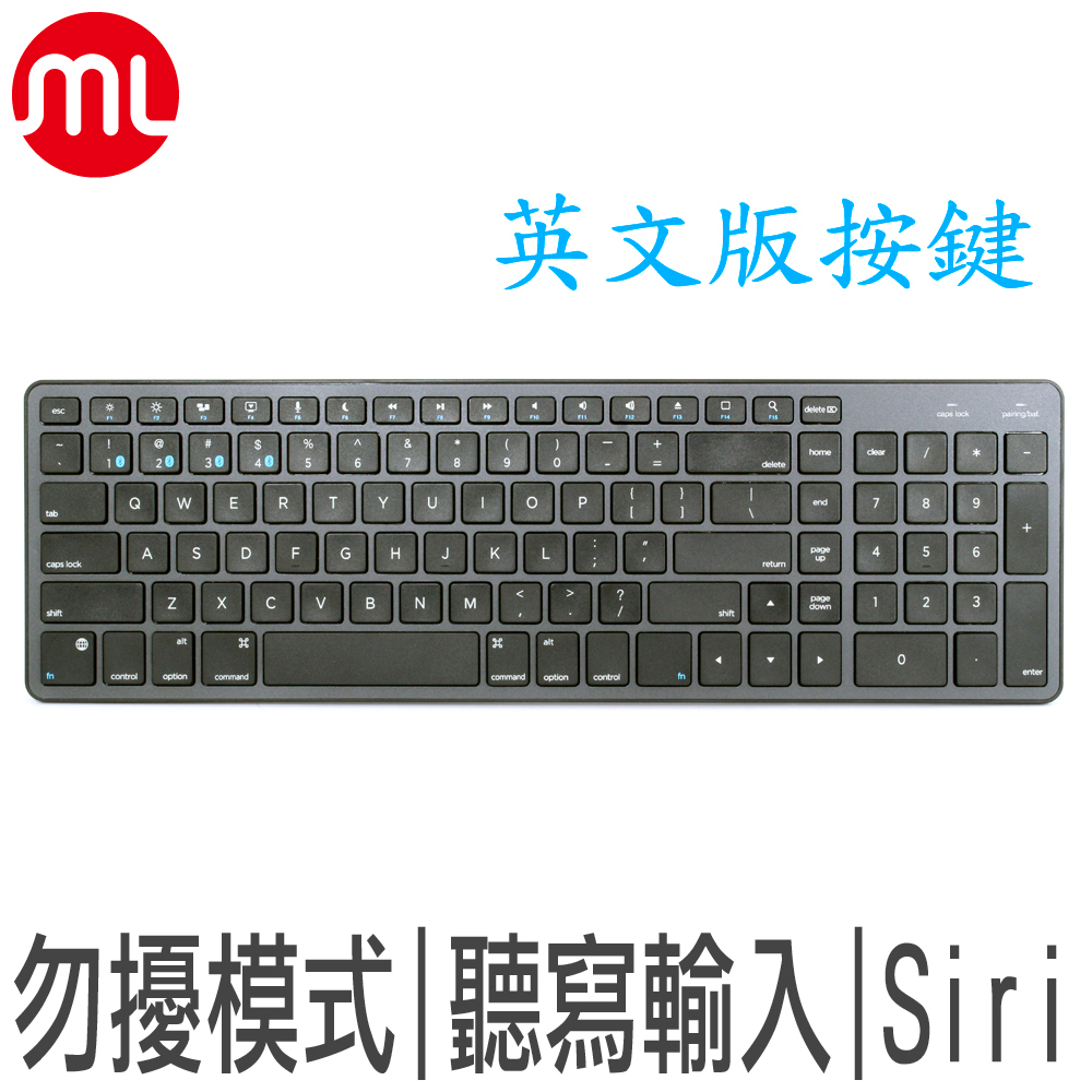 【morelife】1對4藍牙Mac超薄鍵盤-英文版WKB-1700M1GK-EN