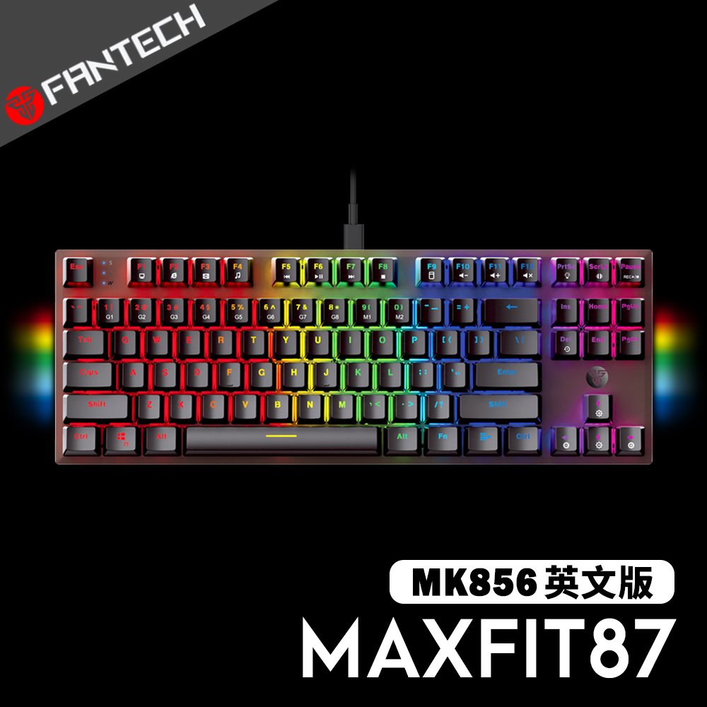 FANTECH MAXFIT87 80%RGB機械式鍵盤(英文版)-黑