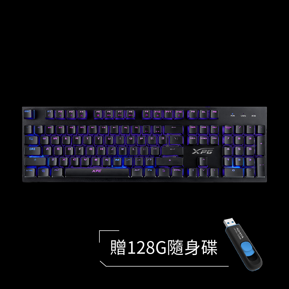 XPG K10 RGB類機械式鍵盤-中英鍵帽