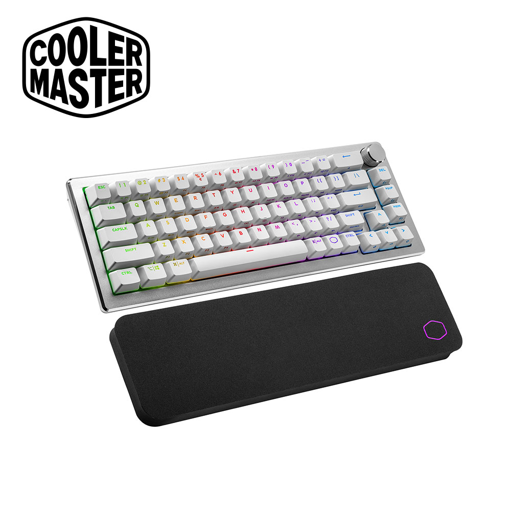 酷碼Cooler Master CK721 青軸無線RGB機械式鍵盤(銀白)