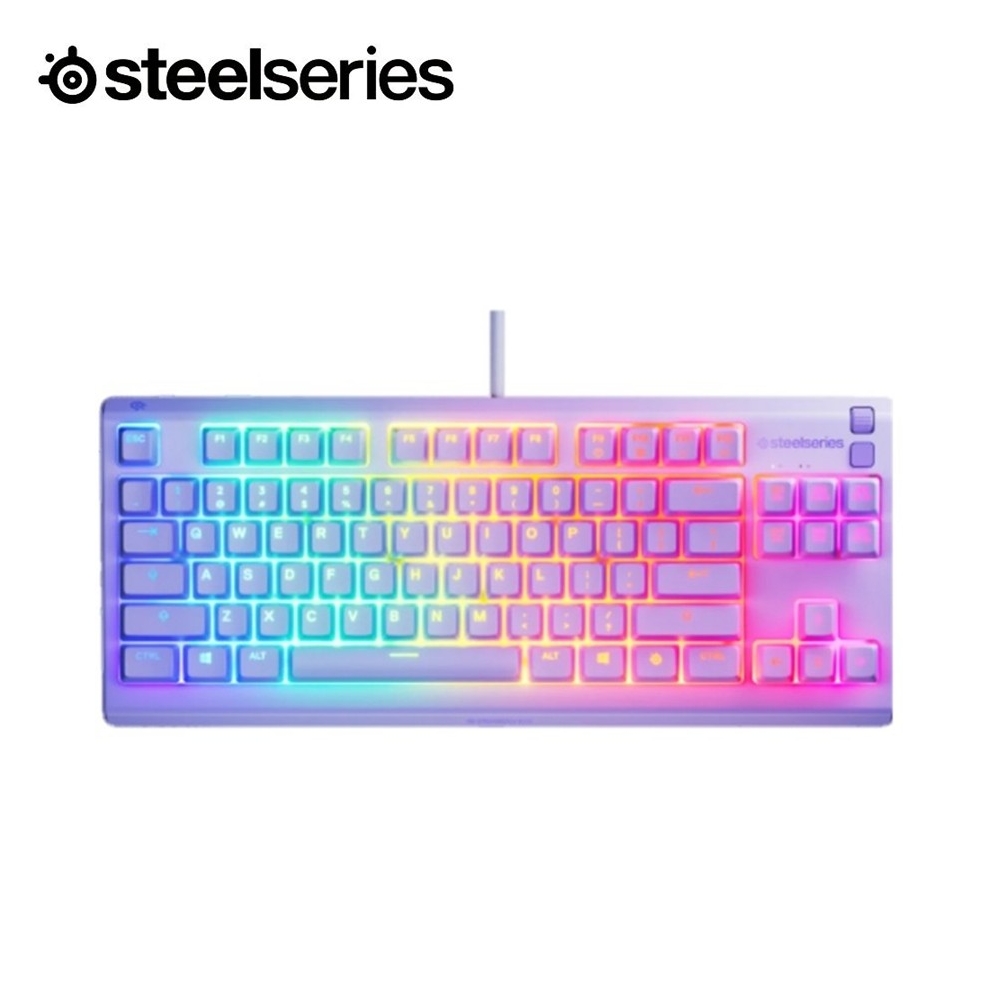 SteelSeries 賽睿 Apex 3 TKL有線鍵盤-英文(夢澈紫)