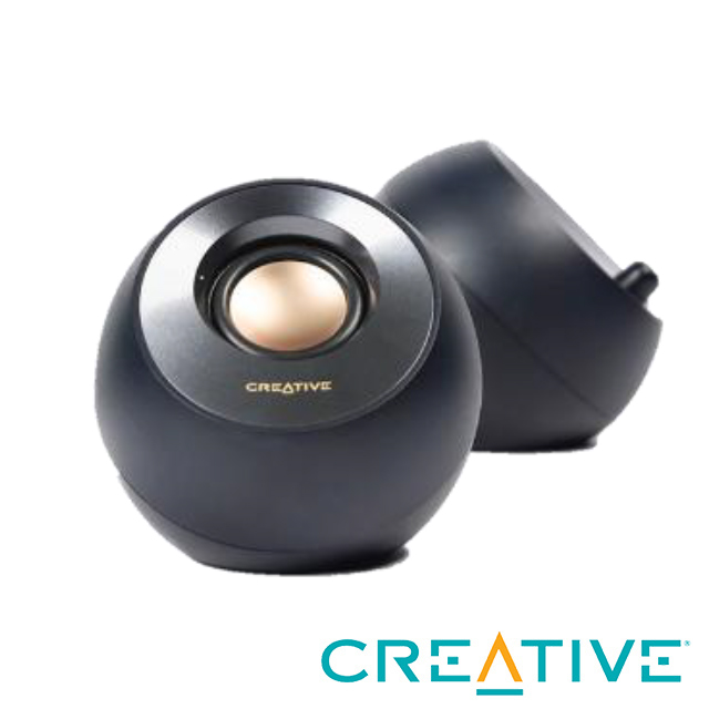 CREATIVE Pebble V2 USB-C 桌上型喇叭(黑)