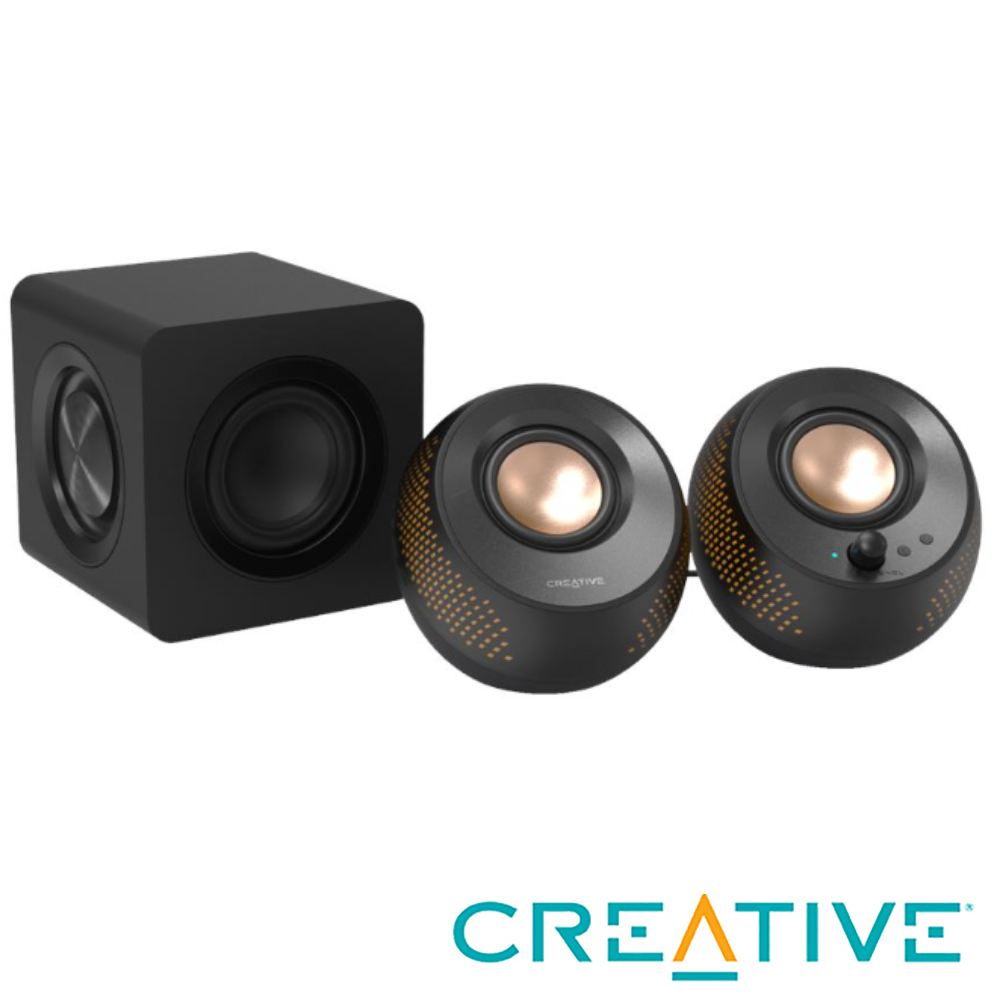 Creative Pebble X Plus USB RGB 桌上型喇叭(黑)