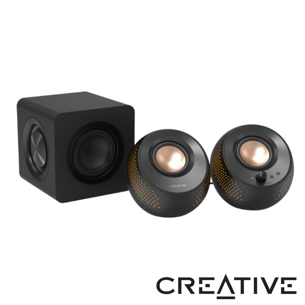 Creative Pebble X Plus USB RGB 桌上型喇叭(黑)