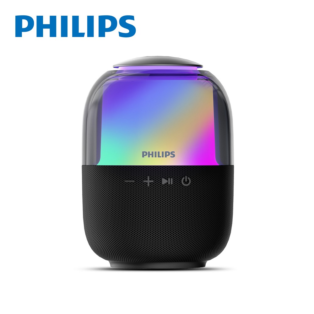 PHILIPS 炫彩RGB強力低音無線藍芽5.3喇叭(黑)-TAS2108BK