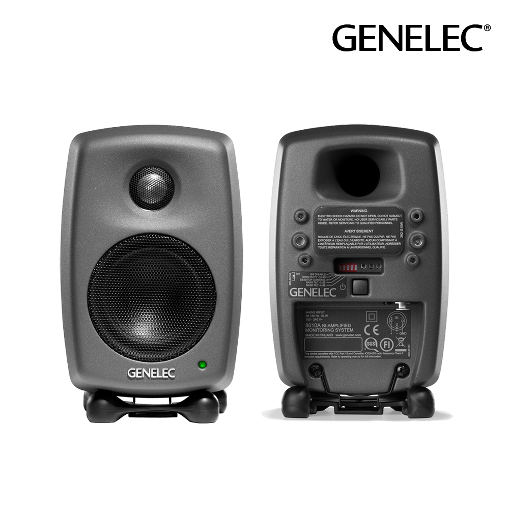 GENELEC芬蘭 8010A GENELEC 芬蘭 8010A 是專業級多媒體喇叭,採用桌上型設計,作為主喇叭使用,提供優異音質表現。顏色選擇深灰色或白色,產自芬蘭,無 WiFi 及藍芽支援,保固期達 2 年。適合音樂製作、錄音室或家用音響,提升您的聽覺體驗。