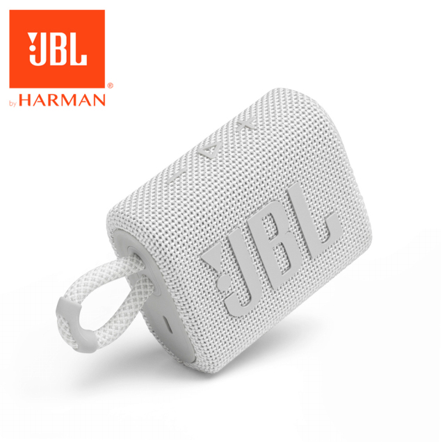 JBL GO 3 可攜式防水藍牙喇叭(白色)