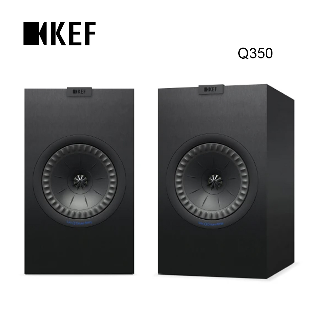 英國 KEF Q350 書架型喇叭 Uni-Q同軸同點 黑色 送原廠磁力喇叭罩 原廠公司貨