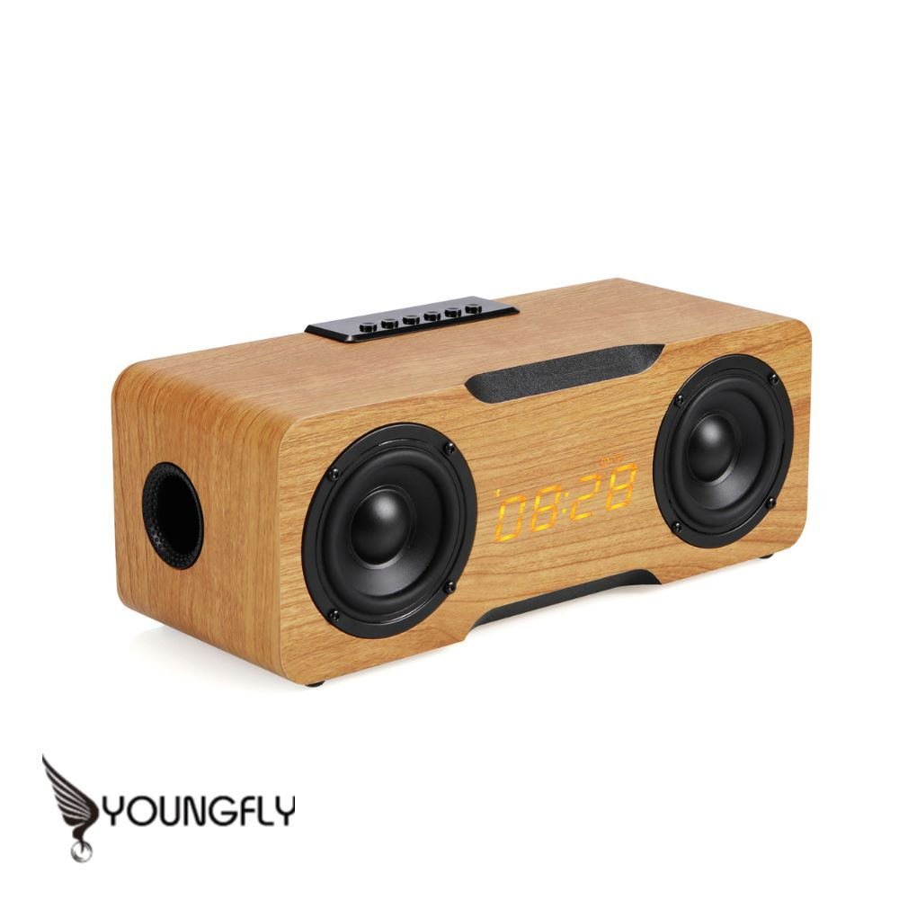 【Youngfly】頂級實木醇勁時鐘藍芽音箱