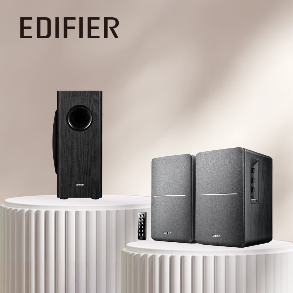Edifier R1280DB 2.0聲道藍牙喇叭+T5s 薄型主動式重低音