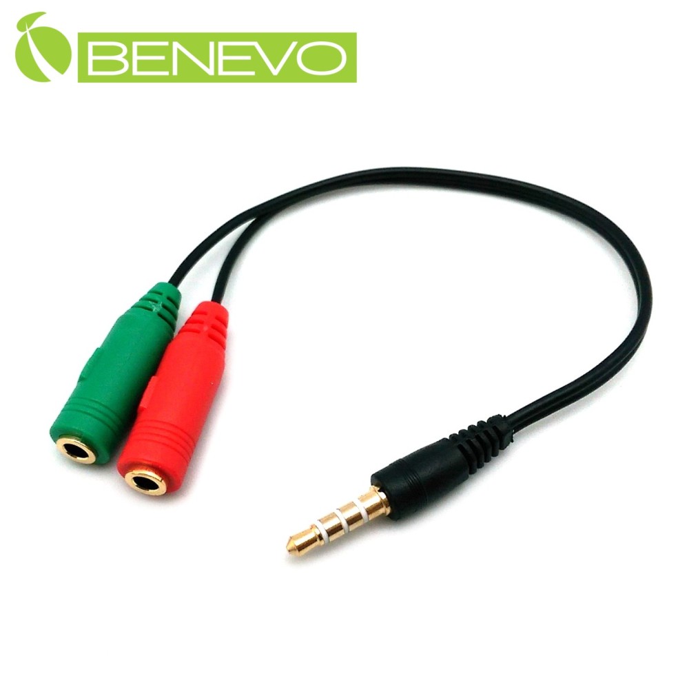 BENEVO 3.5mm二合一耳機麥克風轉接線