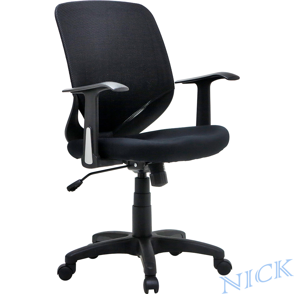 【NICK】透氣網背防潑水布面坐墊辦公椅(三色可選)