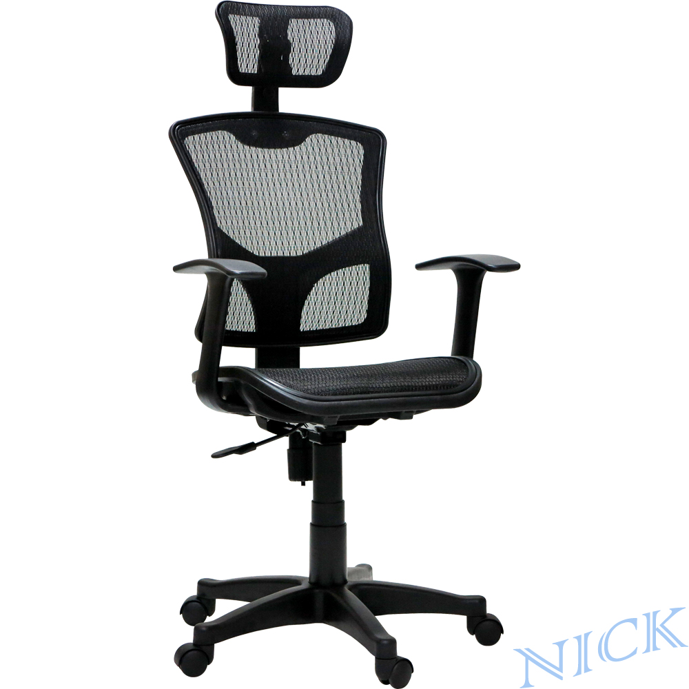 【NICK】靠枕韌性透氣全網辦公椅(三色可選)